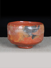 日本茶碗 乐烧窑 属于里面的赤乐烧 莹润釉水肥厚