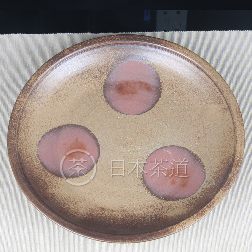 日本备前烧 备前烧圆形果子盘 烧制完美，尺寸合适，做干泡台十分大气，性价比高