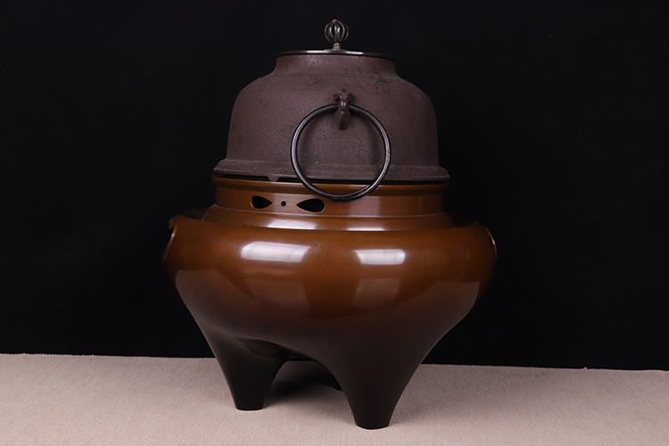 日本风炉茶釜套装日本唐铜朝鲜风炉茶釜套装日本经典风炉釜套装，难得 